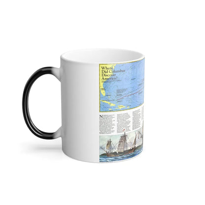 Americas - Where Did Columbus Discover America (1987) (Map) Color Changing Mug 11oz-Go Mug Yourself