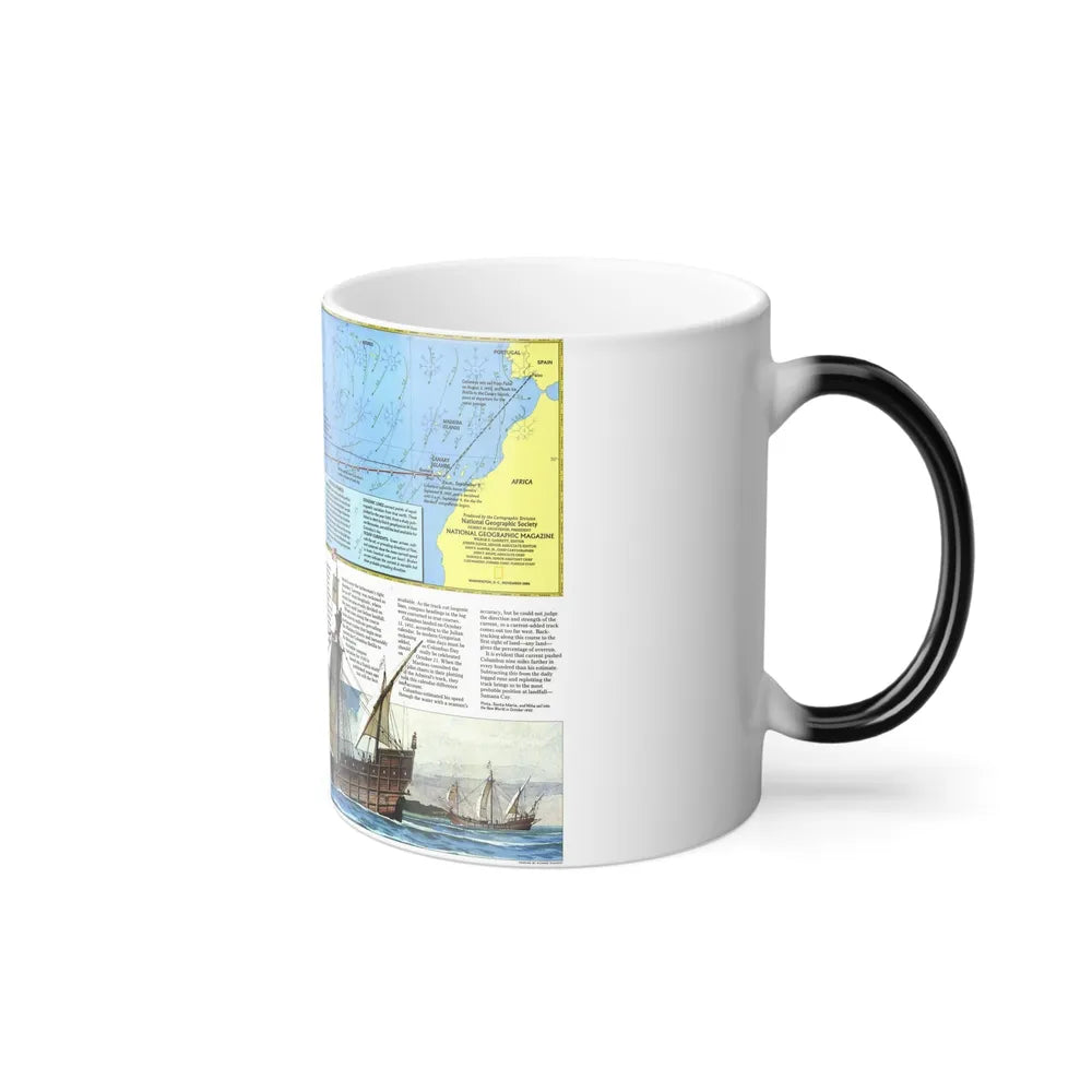 Americas - Where Did Columbus Discover America (1987) (Map) Color Changing Mug 11oz-Go Mug Yourself