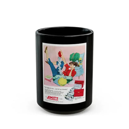 Amity advertisement, Seventeen magazine, May 1958 - Black Coffee Mug 15oz - Go Mug Yourself
