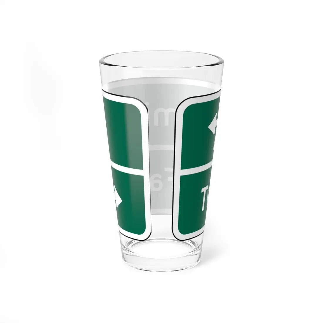 Amity Twin Falls MUTCD D1-2d (Idaho) (Road Sign) Pint Glass 16oz - Go Mug Yourself