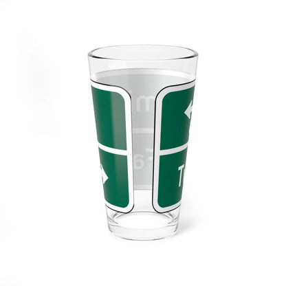 Amity Twin Falls MUTCD D1-2d (Idaho) (Road Sign) Pint Glass 16oz - Go Mug Yourself