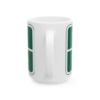 Amity Twin Falls MUTCD D1-2d (Idaho) (Road Sign) White Coffee Mug - Go Mug Yourself