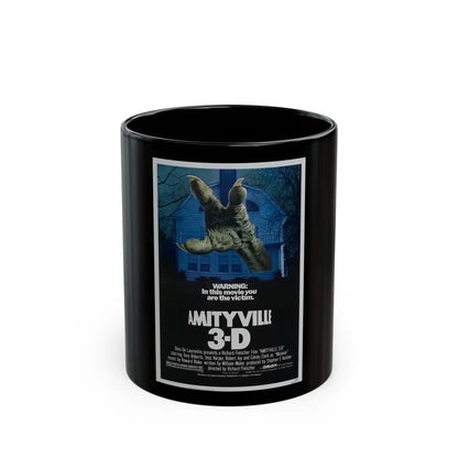 AMITYVILLE 3D 1983 Movie Poster - Black Coffee Mug-11oz-Go Mug Yourself