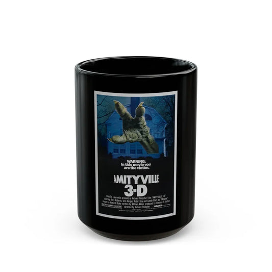 AMITYVILLE 3D 1983 Movie Poster - Black Coffee Mug-15oz-Go Mug Yourself