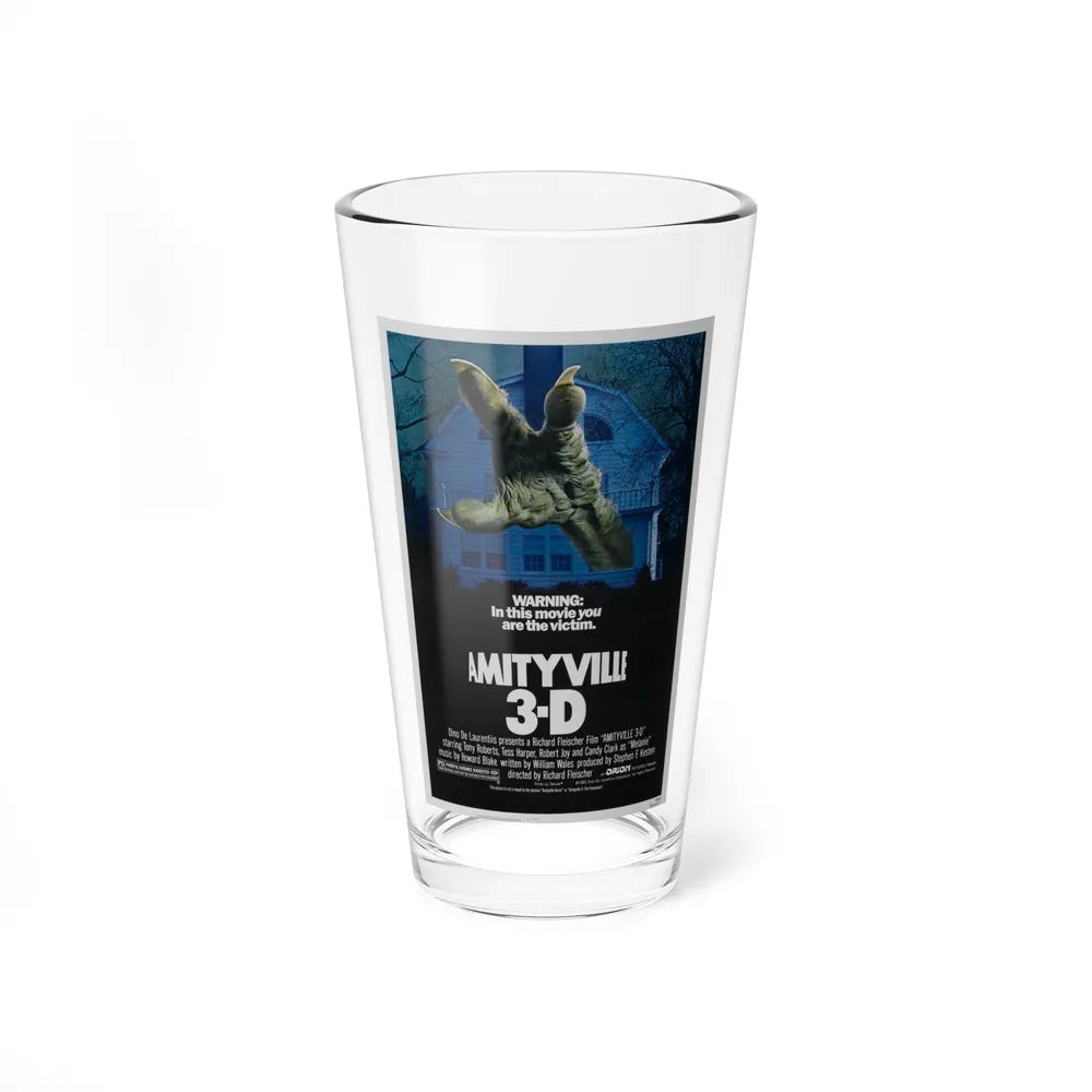 AMITYVILLE 3D 1983 Movie Poster - Pint Glass 16oz-16oz-Go Mug Yourself