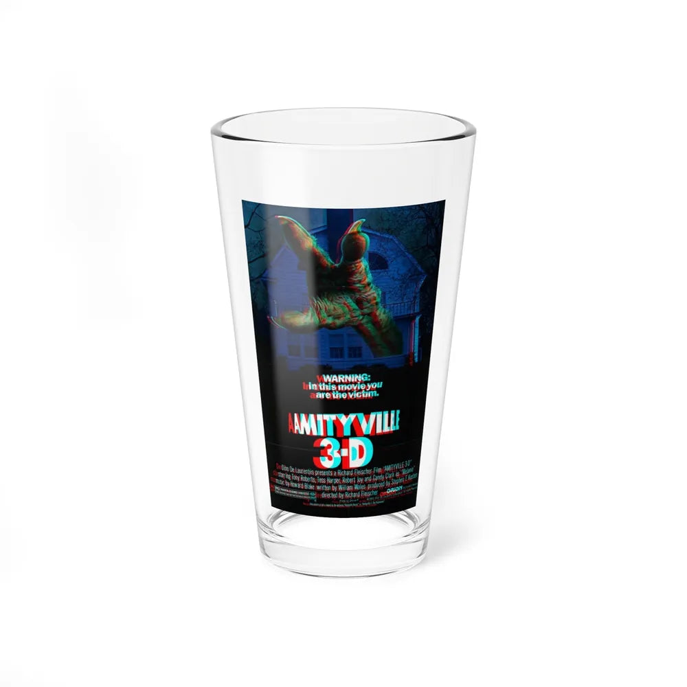 AMITYVILLE 3D (3D) 1983 Movie Poster - Pint Glass 16oz-16oz-Go Mug Yourself