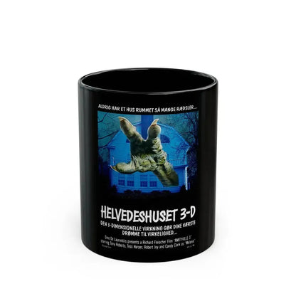 AMITYVILLE 3D (DANISH) 1983 Movie Poster - Black Coffee Mug 11oz - Go Mug Yourself