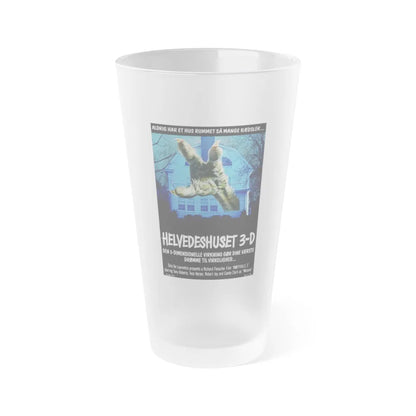 AMITYVILLE 3D (DANISH) 1983 Movie Poster - Frosted Pint Glass 16oz-Go Mug Yourself