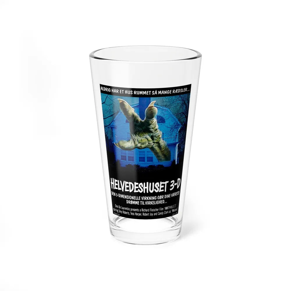 AMITYVILLE 3D (DANISH) 1983 Movie Poster - Pint Glass 16oz-16oz-Go Mug Yourself