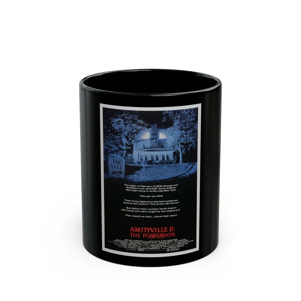 AMITYVILLE II THE POSSESSION 1982 Movie Poster - Black Coffee Mug-11oz-Go Mug Yourself