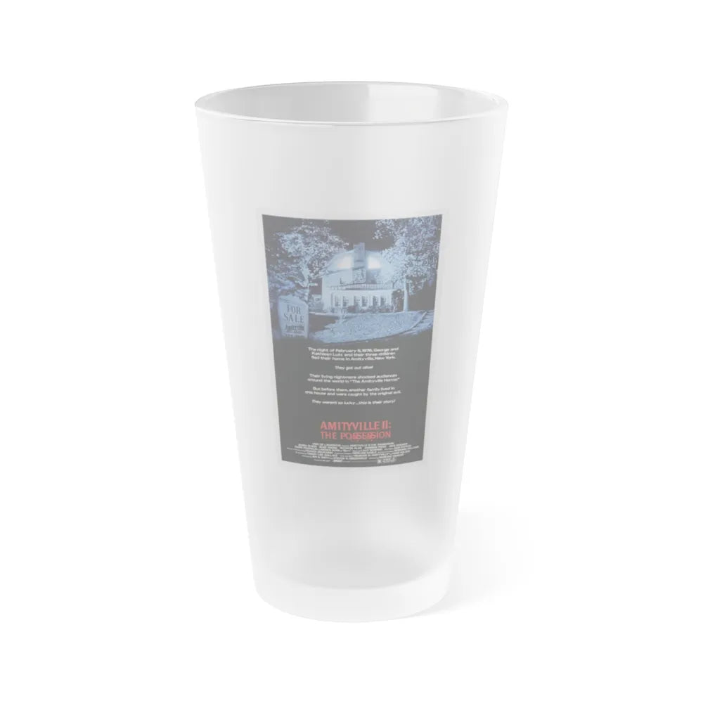 AMITYVILLE II THE POSSESSION 1982 Movie Poster - Frosted Pint Glass 16oz-Go Mug Yourself