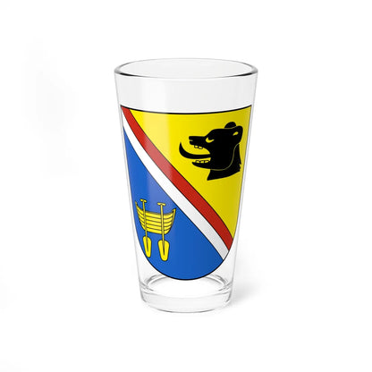 AmlikonBissegg-blazon (Switzerland) (Coat of Arms) Pint Glass 16oz 16oz - Go Mug Yourself