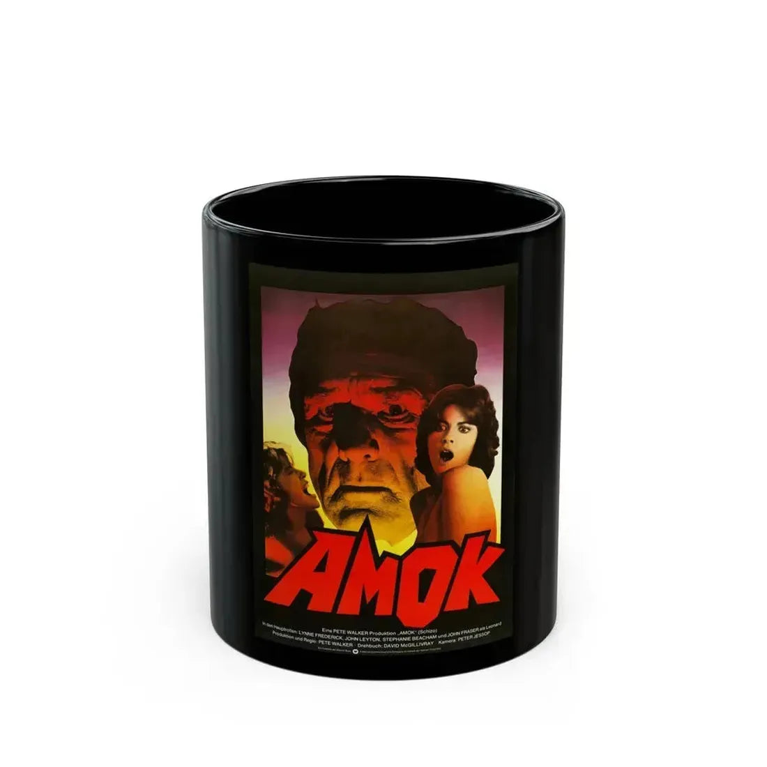 AMOK (SCHIZO) 1976 Movie Poster - Black Coffee Mug 11oz - Go Mug Yourself
