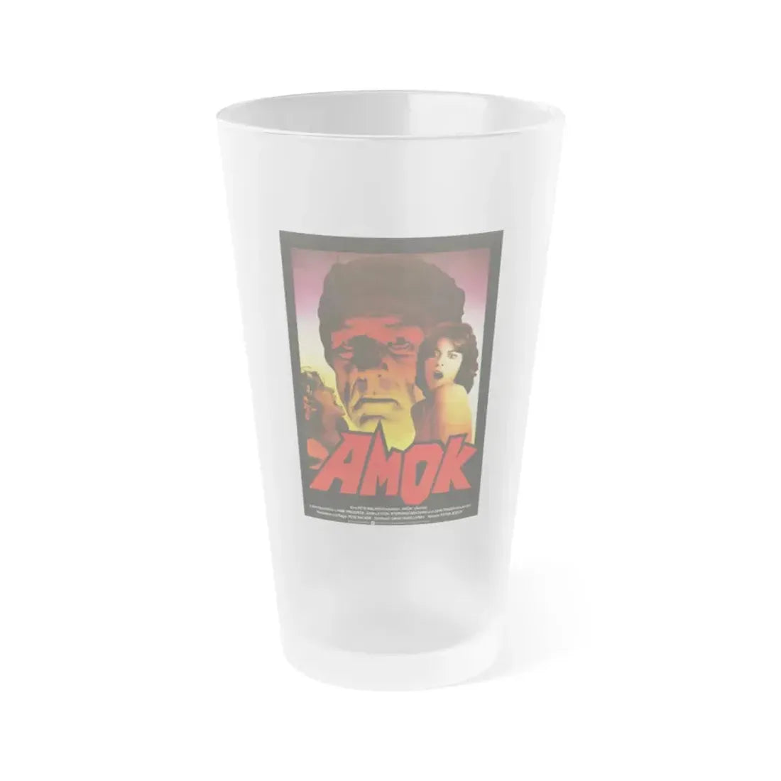 AMOK (SCHIZO) 1976 Movie Poster - Frosted Pint Glass 16oz Default Title - Go Mug Yourself