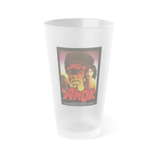 AMOK (SCHIZO) 1976 Movie Poster - Frosted Pint Glass 16oz-Go Mug Yourself