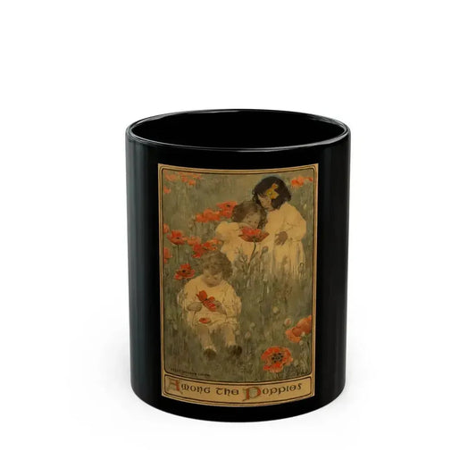 Among the Poppies, The Child in a Garden, Scribner's Magazine illustration, December 1903 - Black Coffee Mug 11oz - Go Mug Yourself