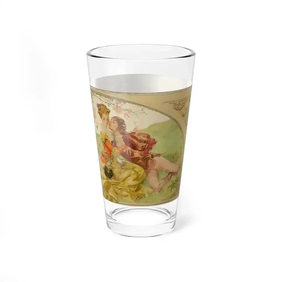 Amorous Young Couple (Magazine Illustration) Pint Glass 16oz - Go Mug Yourself