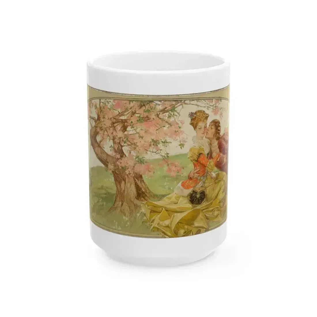 Amorous Young Couple - White Coffee Mug 15oz - Go Mug Yourself