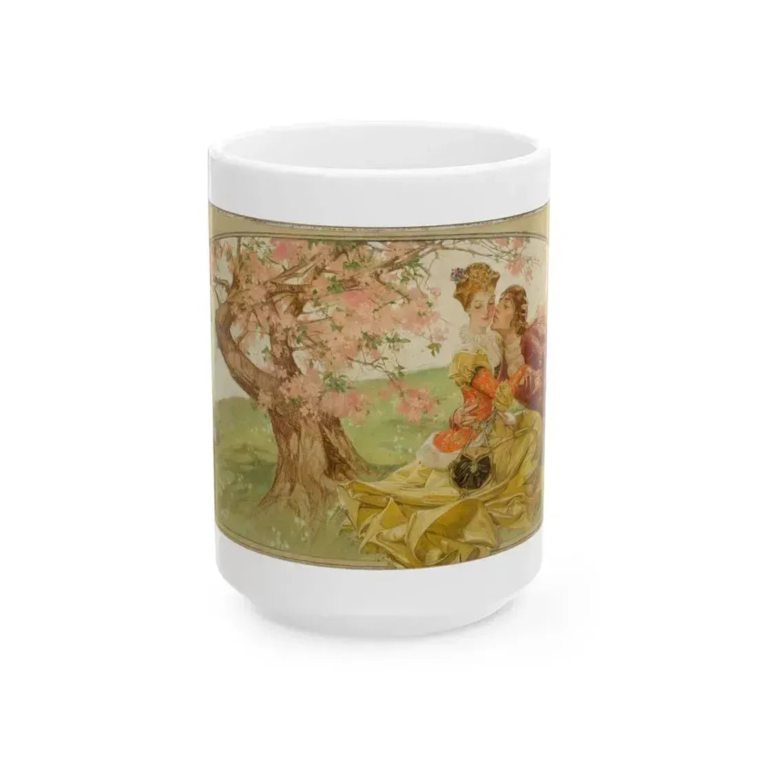 Amorous Young Couple - White Coffee Mug 15oz - Go Mug Yourself