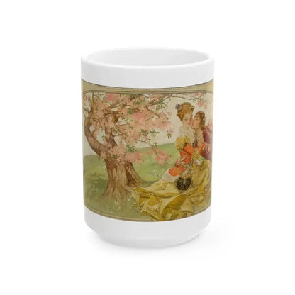 Amorous Young Couple - White Coffee Mug 15oz - Go Mug Yourself