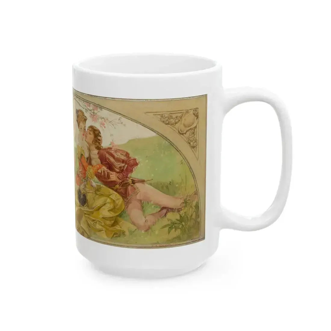 Amorous Young Couple - White Coffee Mug - Go Mug Yourself