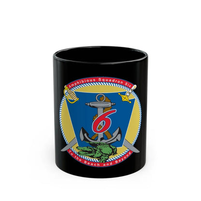 Amphibious Sq 6 (U.S. Navy) Black Coffee Mug-11oz-Go Mug Yourself