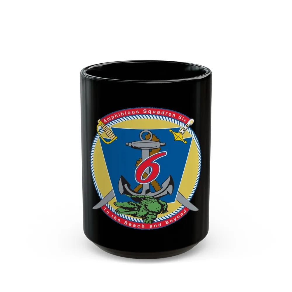 Amphibious Sq 6 (U.S. Navy) Black Coffee Mug-15oz-Go Mug Yourself