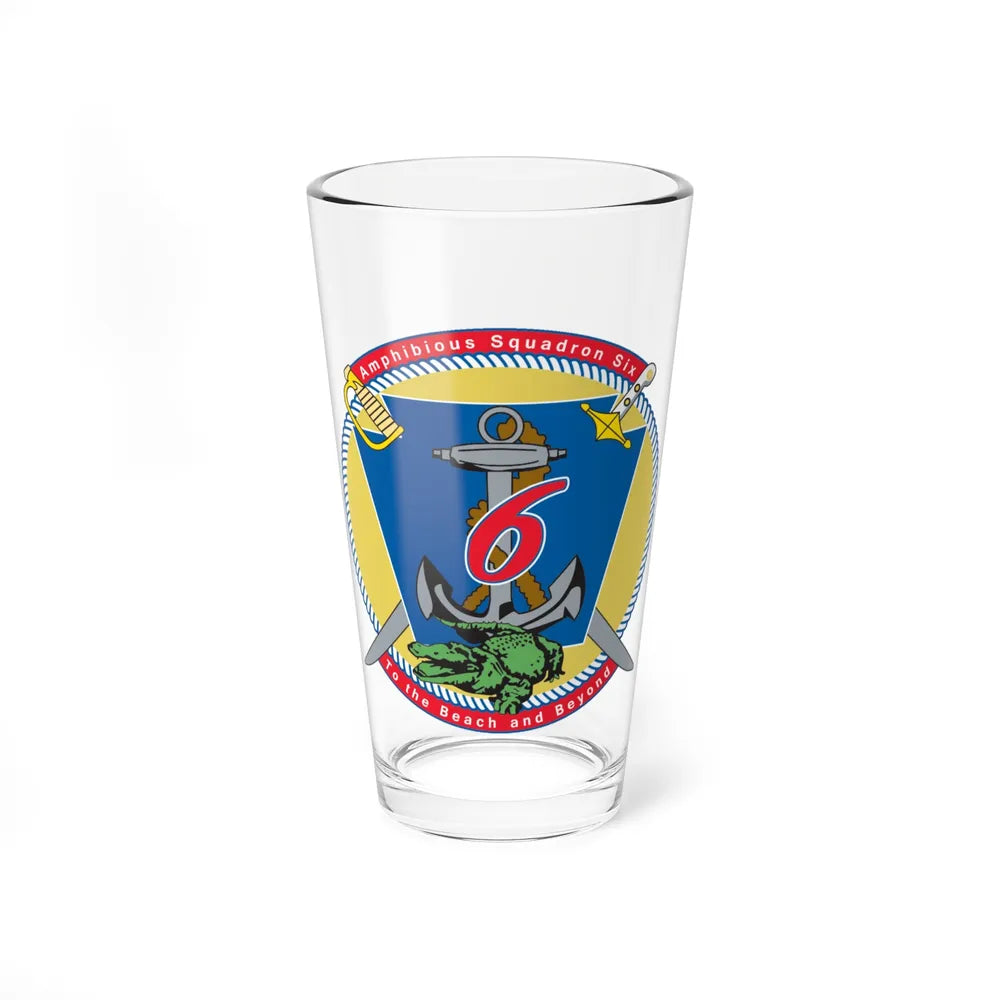 Amphibious Sq 6 (U.S. Navy) Pint Glass 16oz-16oz-Go Mug Yourself