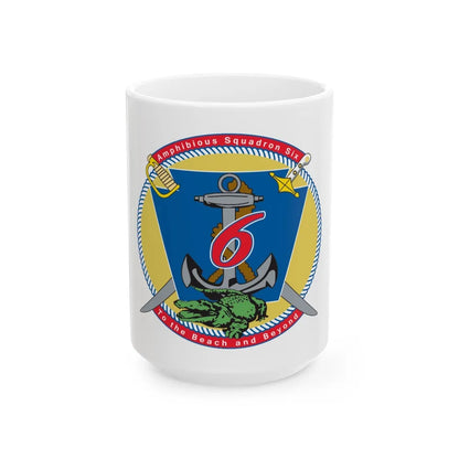 Amphibious Sq 6 (U.S. Navy) White Coffee Mug-15oz-Go Mug Yourself