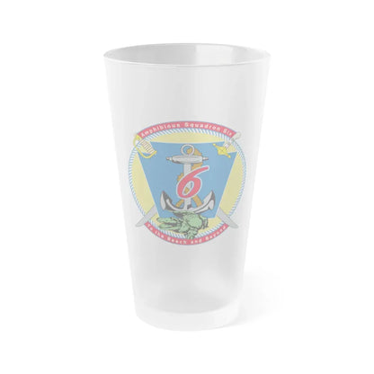 Amphibious Sq 6 (U.S. Navy) Frosted Pint Glass 16oz Default Title - Go Mug Yourself