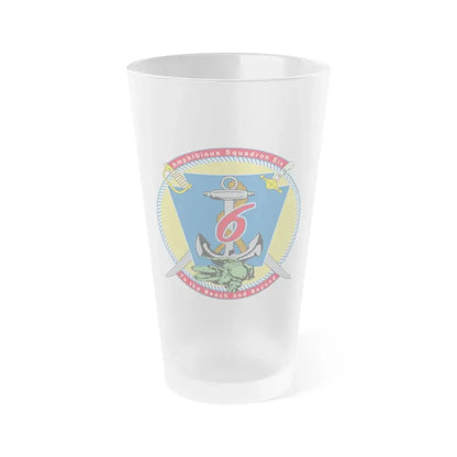 Amphibious Sq 6 (U.S. Navy) Frosted Pint Glass 16oz Default Title - Go Mug Yourself