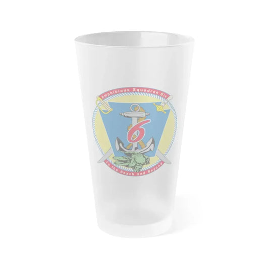 Amphibious Sq 6 (U.S. Navy) Frosted Pint Glass 16oz Default Title - Go Mug Yourself