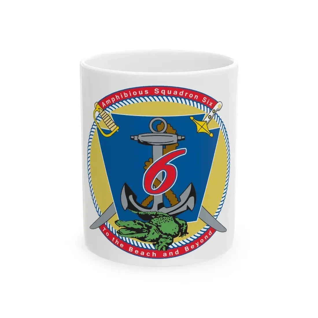 Amphibious Sq 6 (U.S. Navy) White Coffee Mug 11oz - Go Mug Yourself