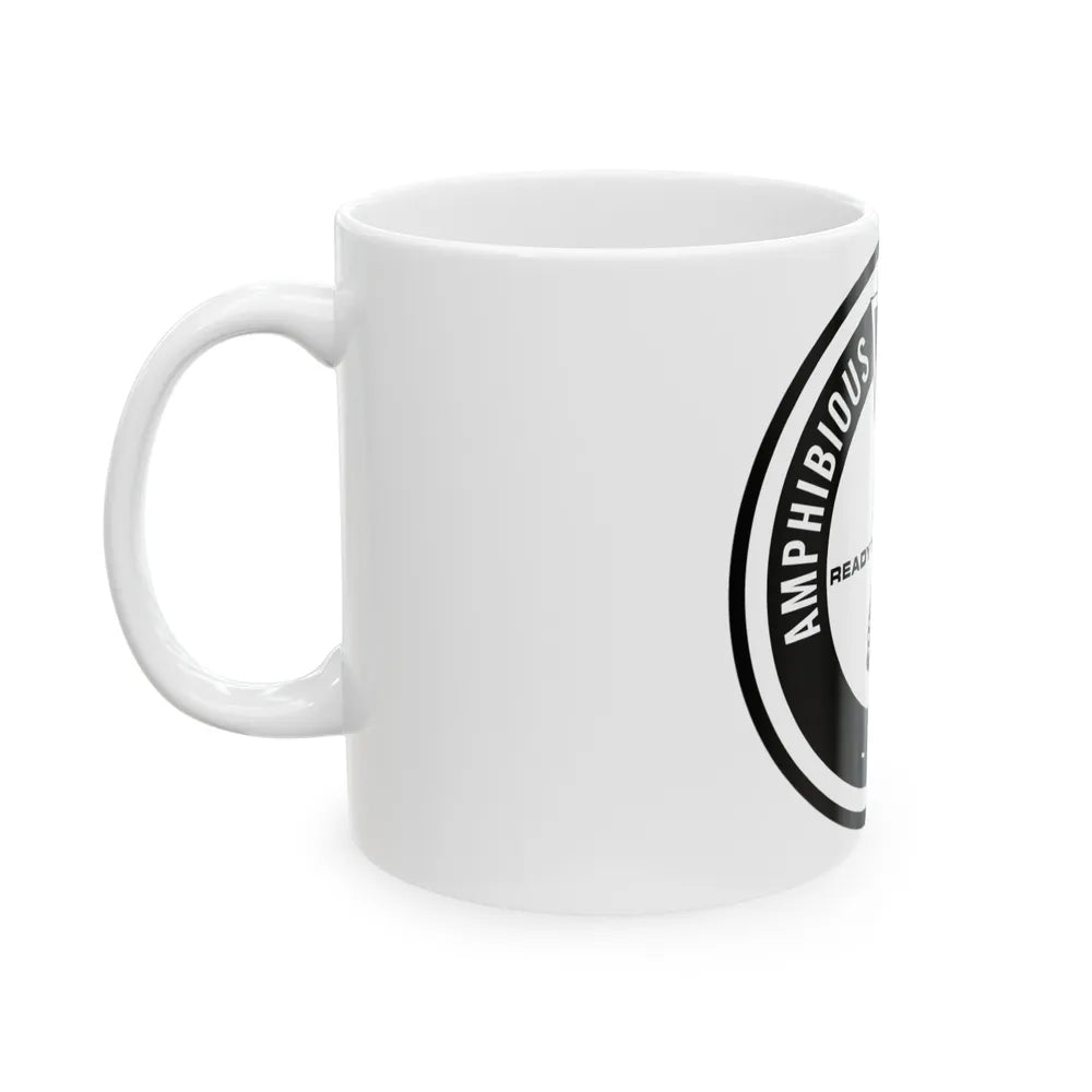 Amphibious Squadron 2 Ready To Strike BW (U.S. Navy) White Coffee Mug-Go Mug Yourself