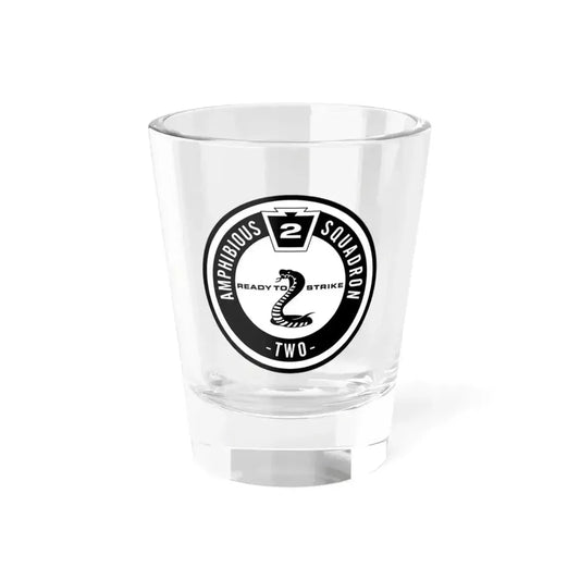 Amphibious Squadron 2 Ready To Strike BW (U.S. Navy) Shot Glass 1.5oz 1.5oz - Go Mug Yourself
