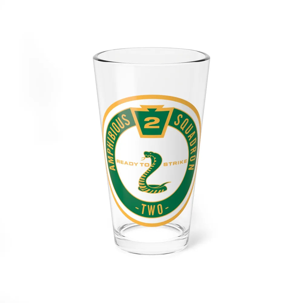 Amphibious Squadron 2 Ready To Strike (U.S. Navy) Pint Glass 16oz-16oz-Go Mug Yourself