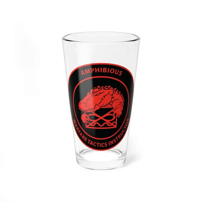 Amphibious Warfare Tactics Instructor AMW WTI (U.S. Navy) Pint Glass 16oz 16oz - Go Mug Yourself