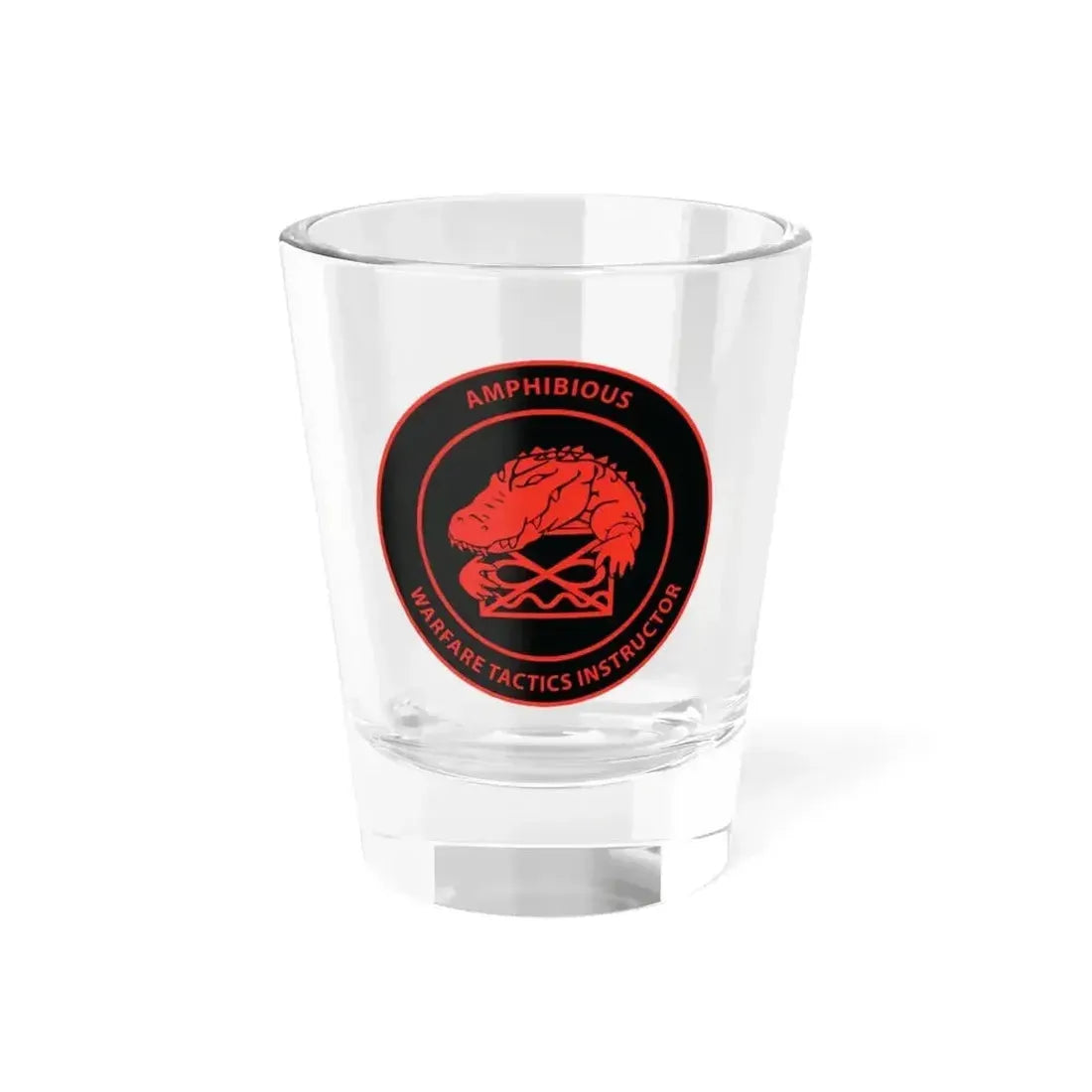 Amphibious Warfare Tactics Instructor AMW WTI (U.S. Navy) Shot Glass 1.5oz 1.5oz - Go Mug Yourself