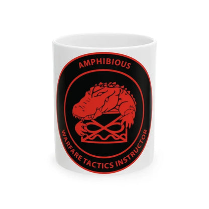 Amphibious Warfare Tactics Instructor AMW WTI (U.S. Navy) White Coffee Mug 11oz - Go Mug Yourself