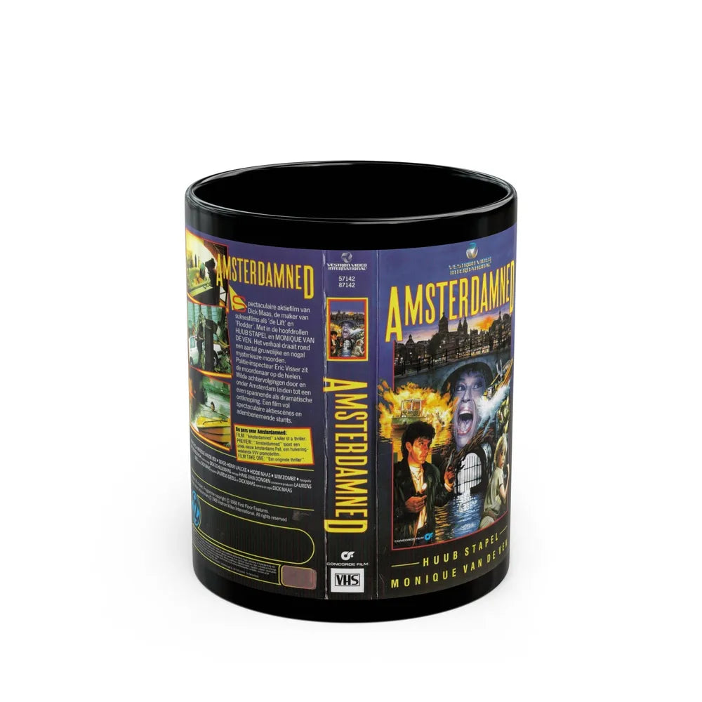 AMSTERDAMNED VERSION 1 (VHS COVER) - Black Coffee Mug-11oz-Go Mug Yourself