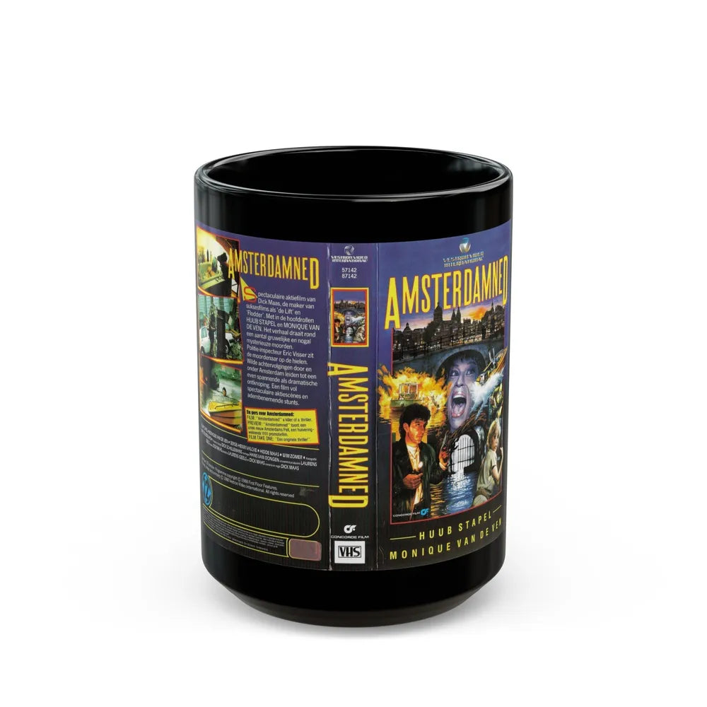 AMSTERDAMNED VERSION 1 (VHS COVER) - Black Coffee Mug-15oz-Go Mug Yourself