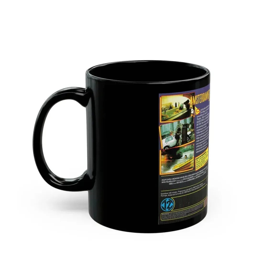 AMSTERDAMNED VERSION 1 (VHS COVER) - Black Coffee Mug - Go Mug Yourself