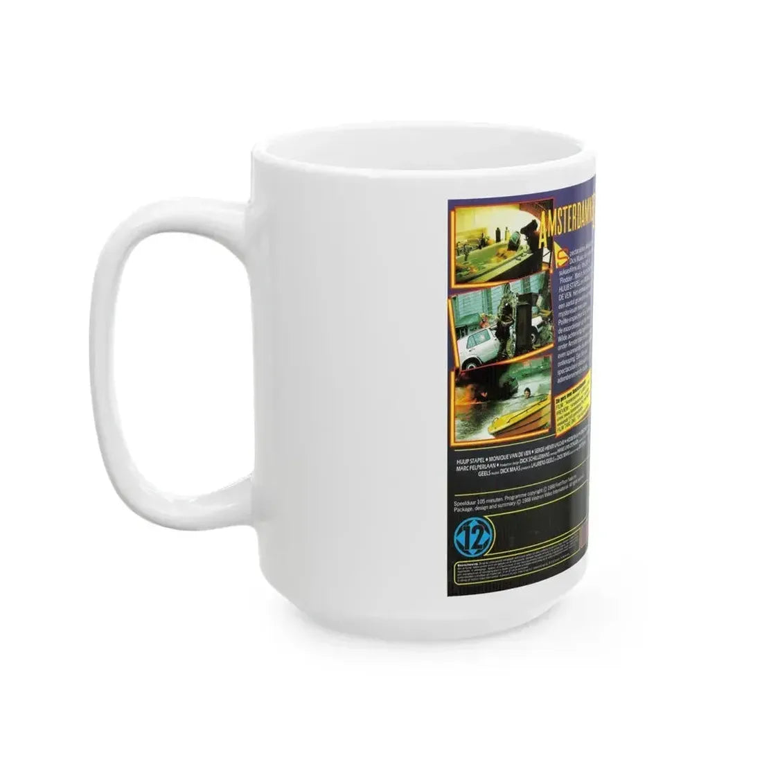 AMSTERDAMNED VERSION 1 (VHS COVER) - White Coffee Mug - Go Mug Yourself