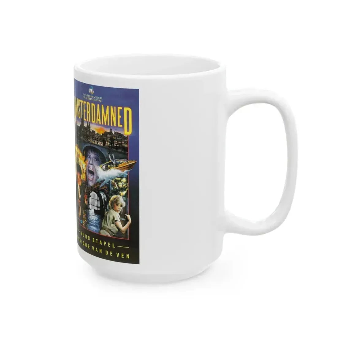 AMSTERDAMNED VERSION 1 (VHS COVER) - White Coffee Mug - Go Mug Yourself