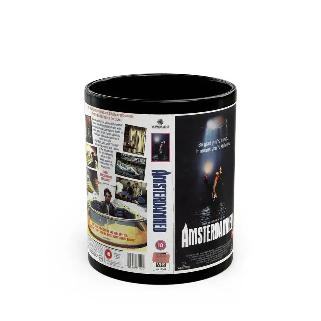 AMSTERDAMNED VERSION 2 (VHS COVER) - Black Coffee Mug 11oz - Go Mug Yourself