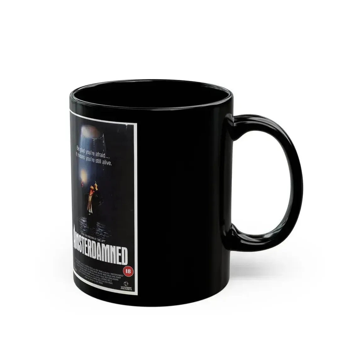 AMSTERDAMNED VERSION 2 (VHS COVER) - Black Coffee Mug - Go Mug Yourself