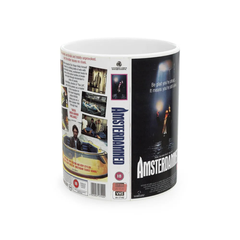 AMSTERDAMNED VERSION 2 (VHS COVER) - White Coffee Mug-11oz-Go Mug Yourself