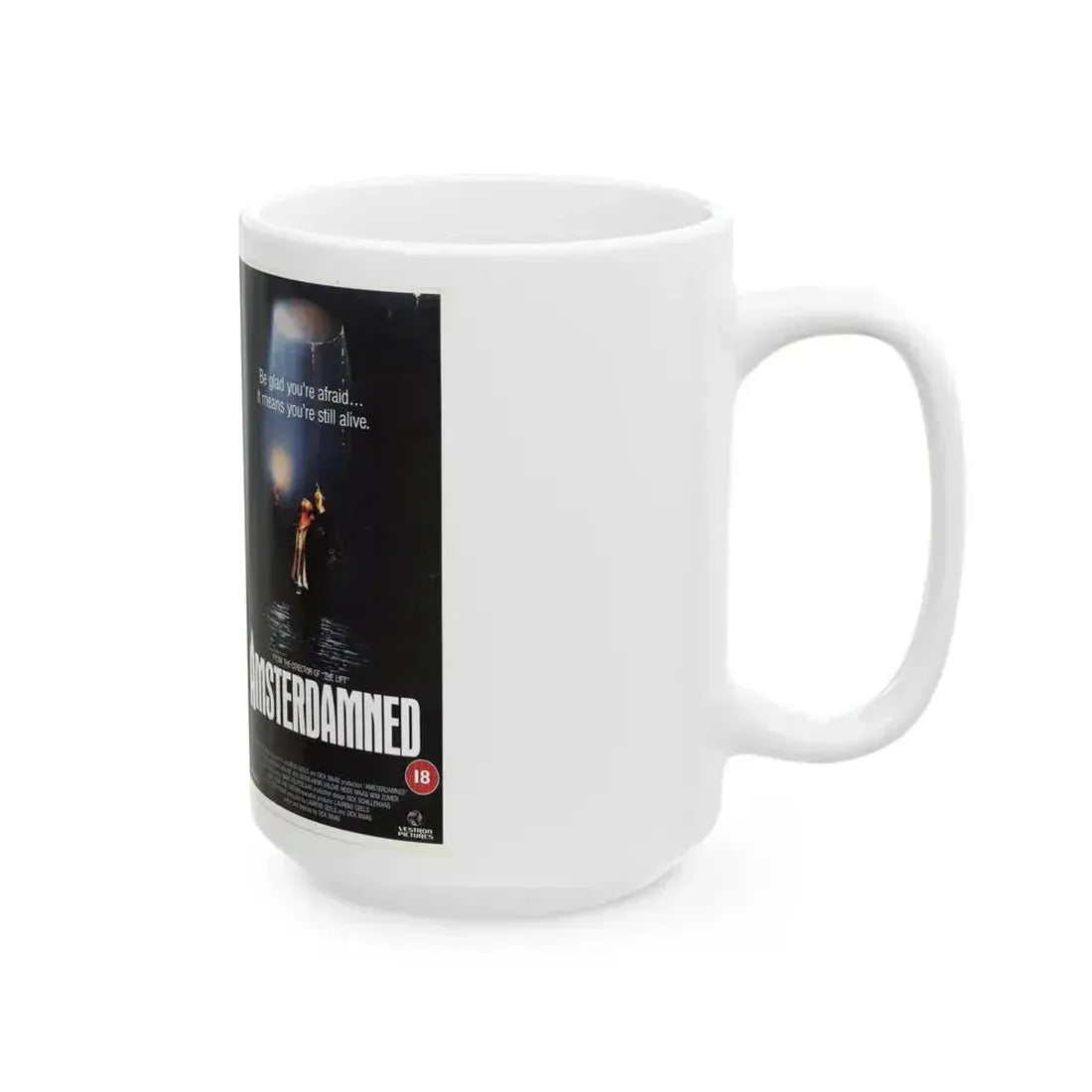 AMSTERDAMNED VERSION 2 (VHS COVER) - White Coffee Mug - Go Mug Yourself