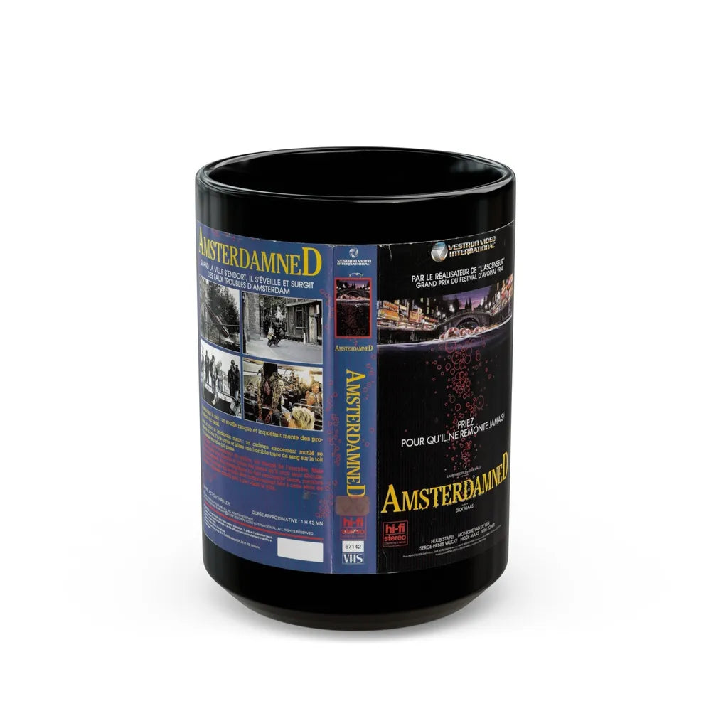 AMSTERDAMNED VERSION 3 (VHS COVER) - Black Coffee Mug-15oz-Go Mug Yourself