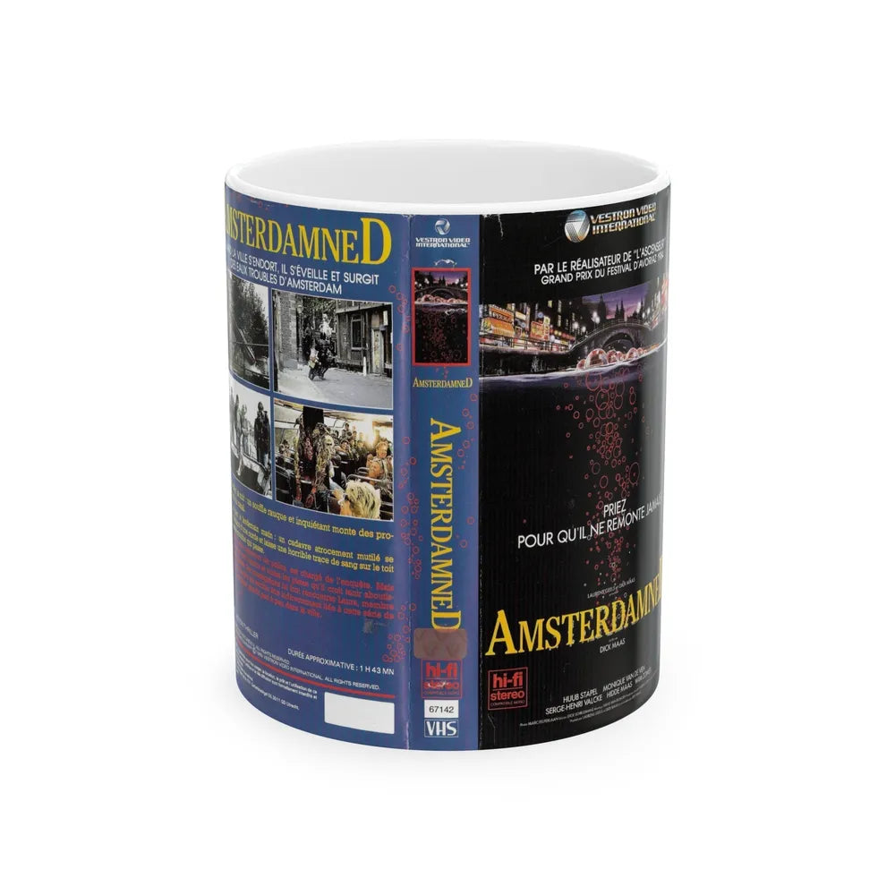 AMSTERDAMNED VERSION 3 (VHS COVER) - White Coffee Mug-11oz-Go Mug Yourself